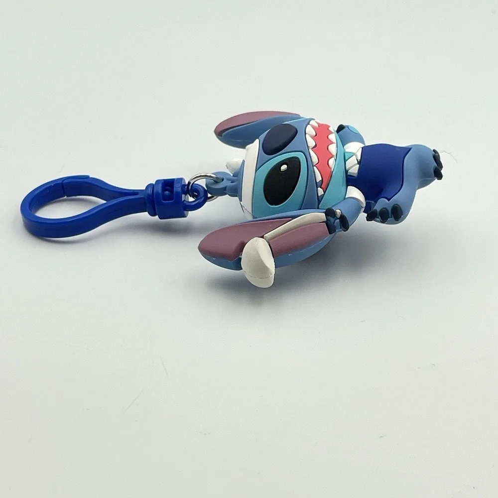 Lilo & Stitch Chef Stitch Figural Keychain Series‎ 2 Rubber Bag Clip Like New